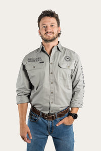Hawkeye Mens Full Button Work Shirt - Ultimate Grey/Magnum