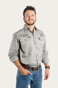 Hawkeye Mens Full Button Work Shirt - Ultimate Grey/Magnum