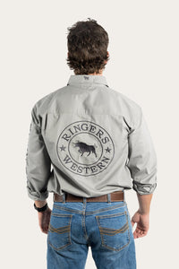 Hawkeye Mens Full Button Work Shirt - Ultimate Grey/Magnum
