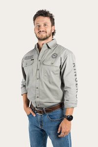 Hawkeye Mens Full Button Work Shirt - Ultimate Grey/Magnum