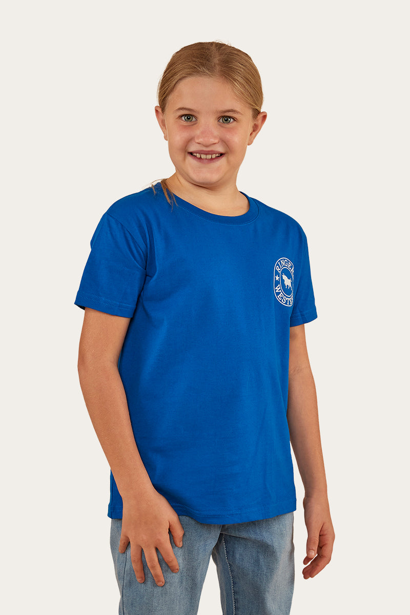 Signature Bull Kids Classic Fit T-Shirt - Snorkel Blue/White