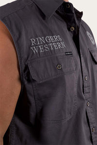 Hawkeye Mens Sleeveless Work Shirt - Magnum/Ultimate Grey