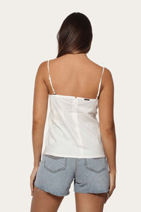 Jessica Womens Broderie & Lace Cami Top - Ivory
