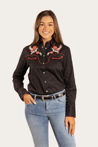 Savannah Womens Western Shirt - Black