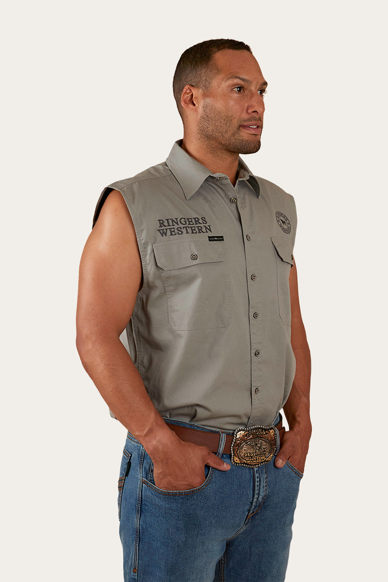 Hawkeye Mens Sleeveless Work Shirt -  Ultimate Grey/Magnum