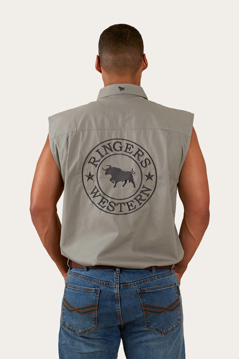 Hawkeye Mens Sleeveless Work Shirt -  Ultimate Grey/Magnum