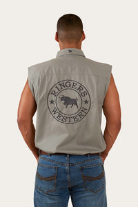 Hawkeye Mens Sleeveless Work Shirt -  Ultimate Grey/Magnum