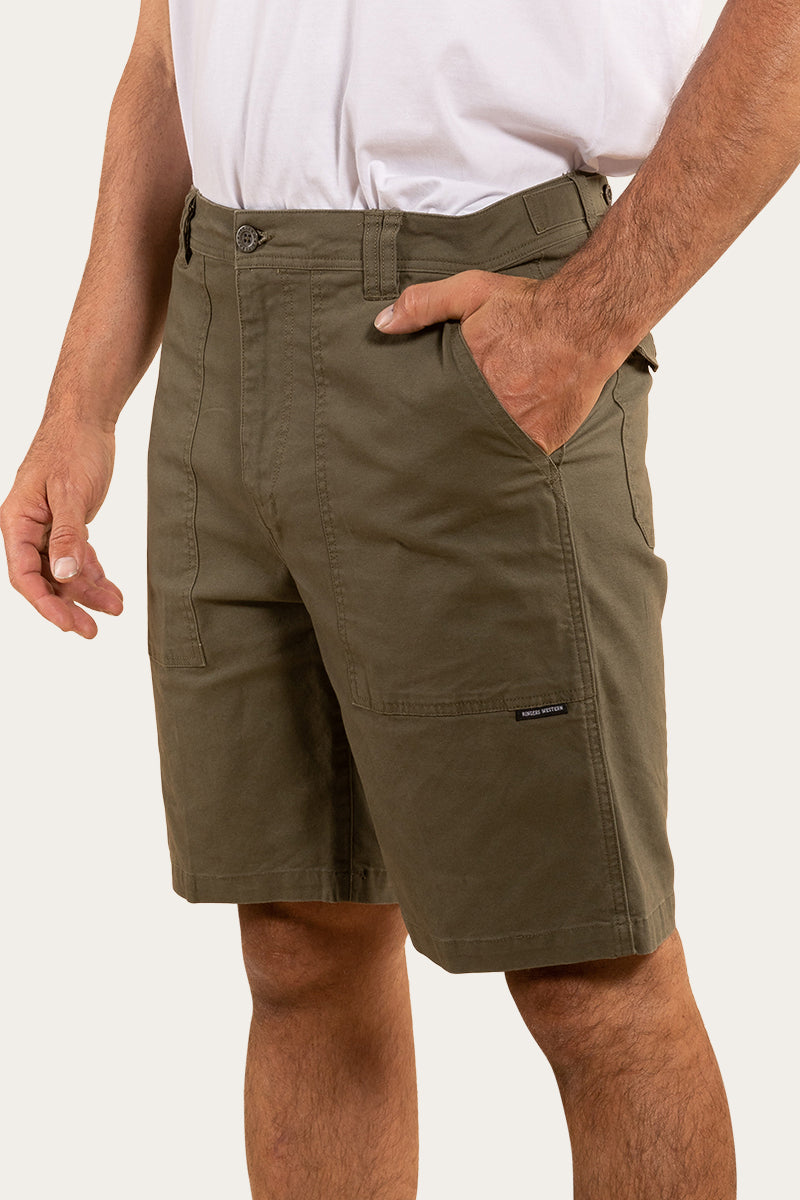 Lancaster Mens Cargo Short Dark Khaki