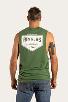 Squadron Mens Muscle Tank - Cactus Green