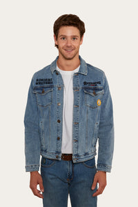 Bundy Unisex Denim Jacket - Light Wash Blue