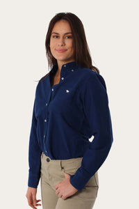 Cambridge Womens Slim Fit Oxford Shirt Navy