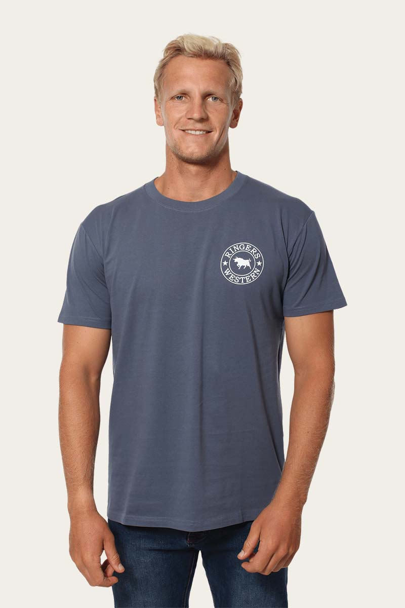 Signature Bull Mens Classic T-Shirt - Yale Blue/White