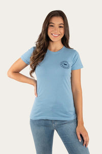 Signature Bull Womens Classic Fit T-Shirt - Carolina Blue/Navy