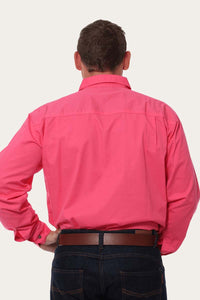 King River Mens Full Button Work Shirt - Melon
