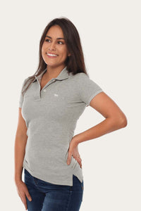 Classic Womens Polo Shirt Grey Marle