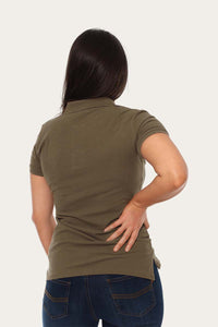 Classic Womens Polo Shirt Khaki