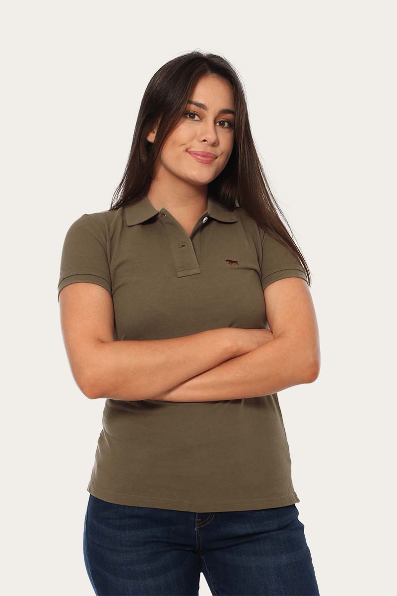 Classic Womens Polo Shirt Khaki