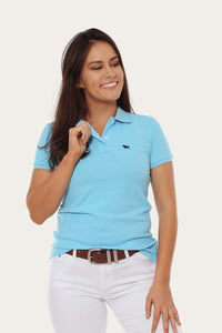 Classic Womens Polo Shirt Pastel Blue
