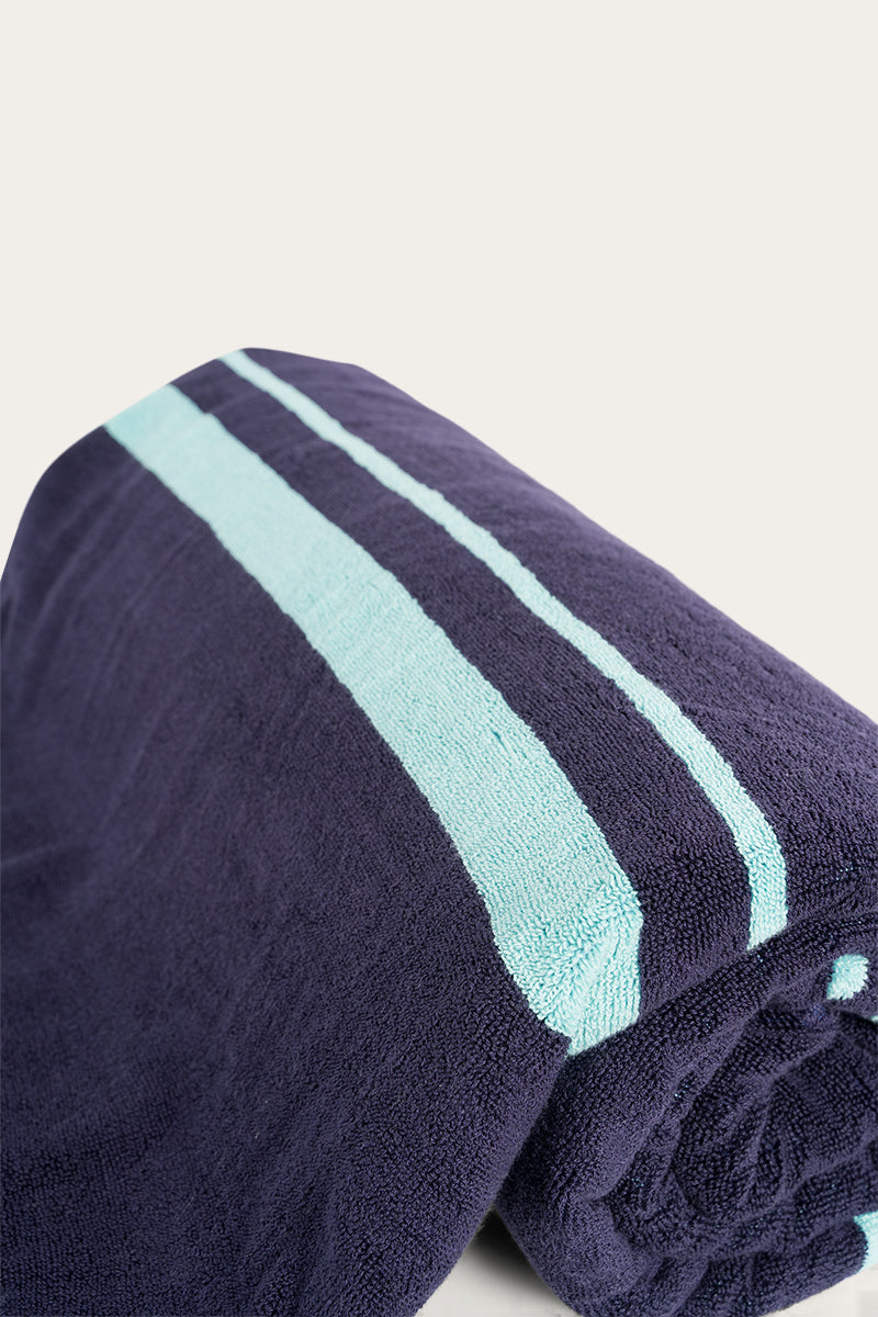 Tamarama Beach Towel - Dark Navy/Sea Glass