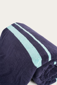 Tamarama Beach Towel - Dark Navy/Sea Glass