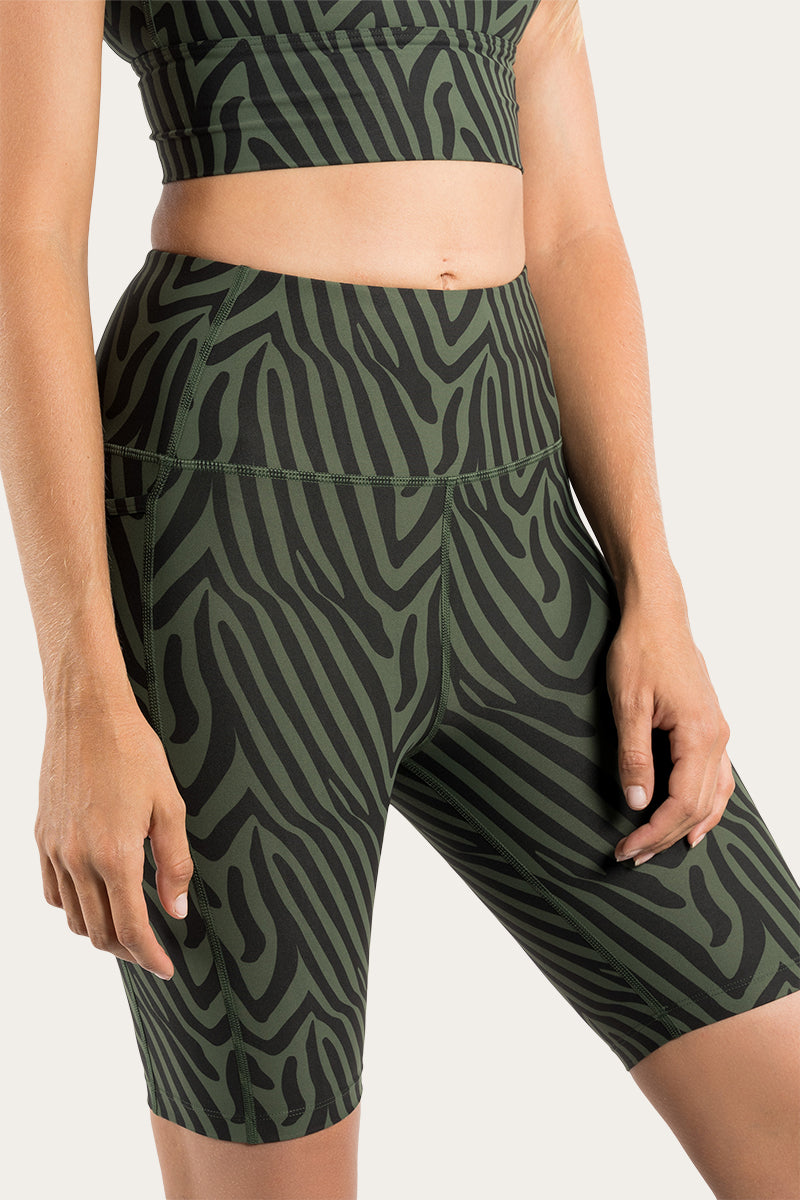 Zebra print biker shorts online