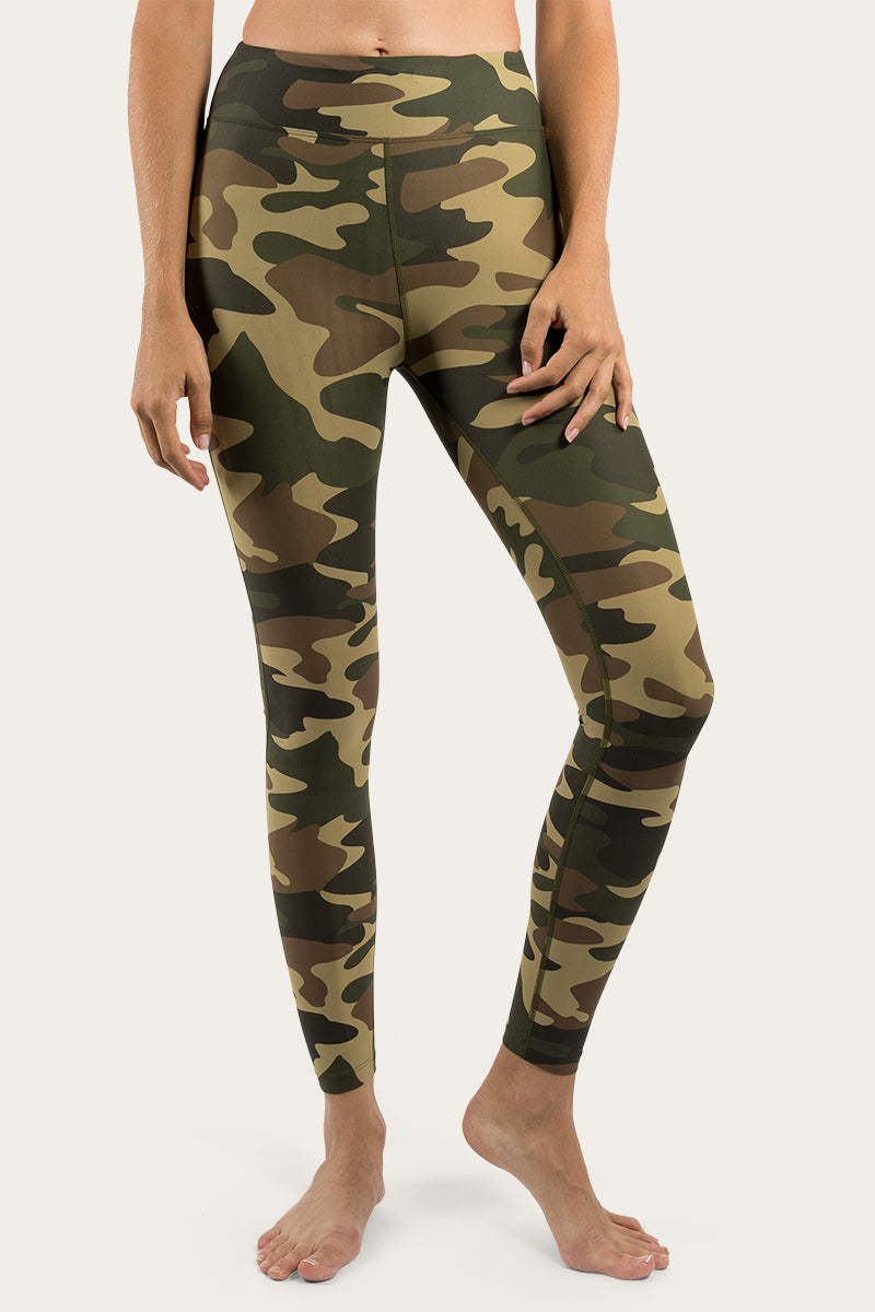 Women Girls Military Camouflage Khaki Green Camo Skinny Stetch Leggings  Pants