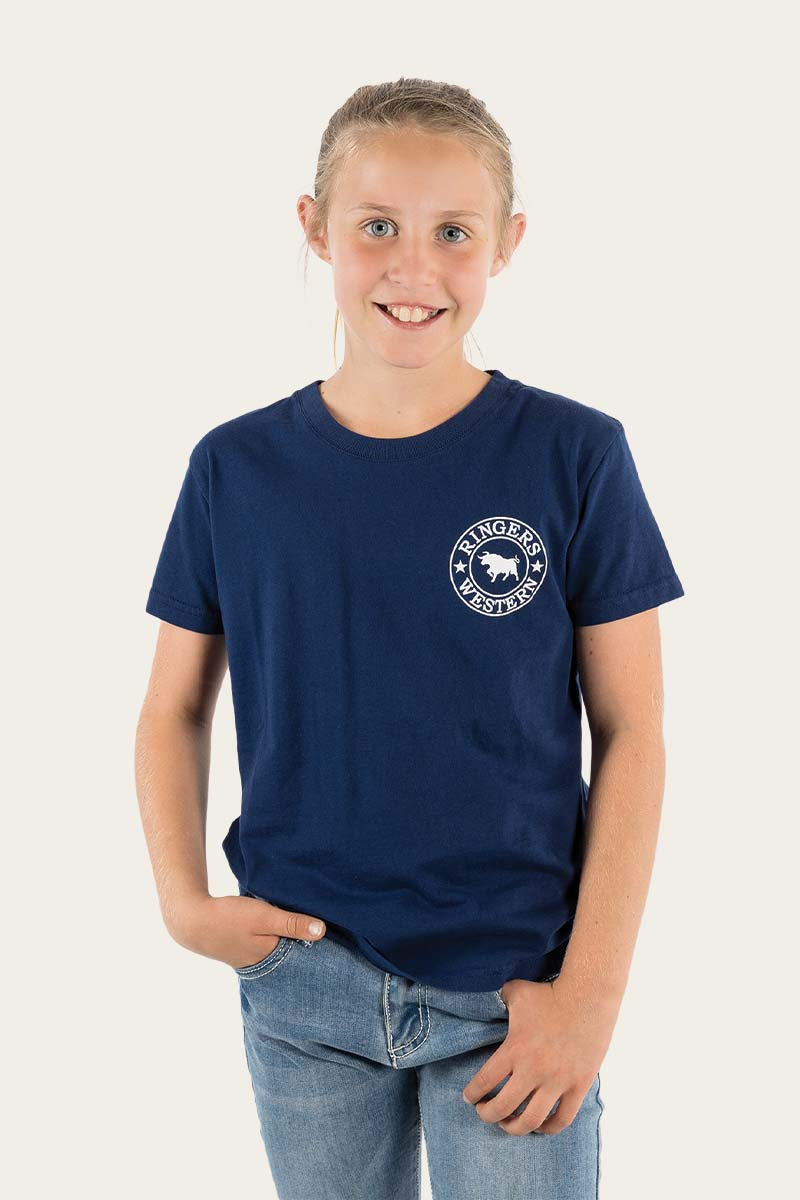 Signature Bull Kids Classic T-Shirt - Navy/White