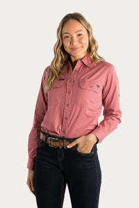 Pentecost River Womens Full Button Work Shirt - Dusty Rose