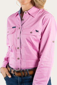 Pentecost River Womens Full Button Work Shirt - Pastel Pink