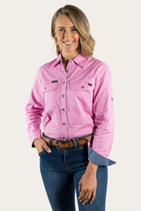 Pentecost River Womens Full Button Work Shirt - Pastel Pink