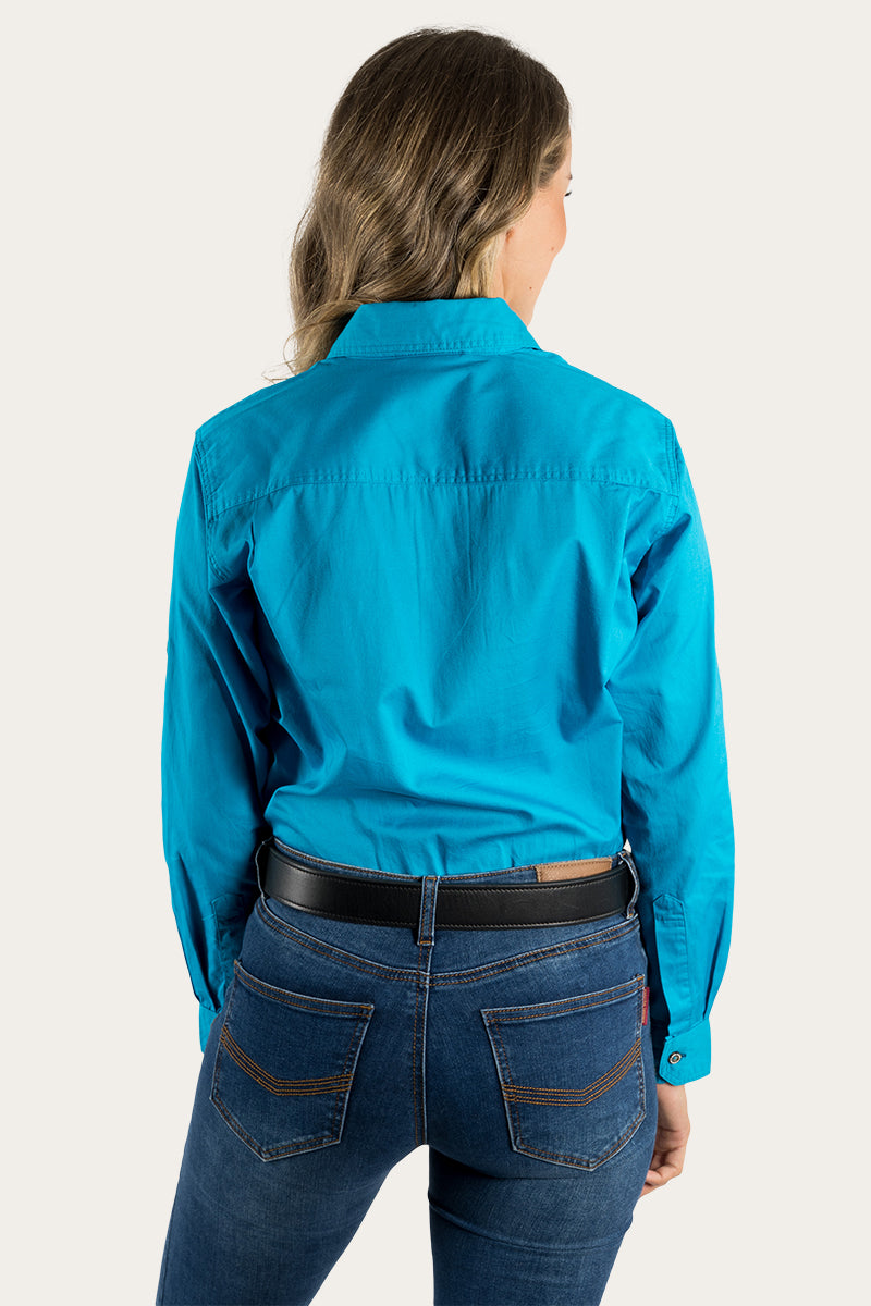 Pentecost River Womens Full Button Work Shirt - Turquoise