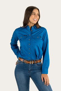 Pentecost River Womens Full Button Work Shirt - Snorkel Blue