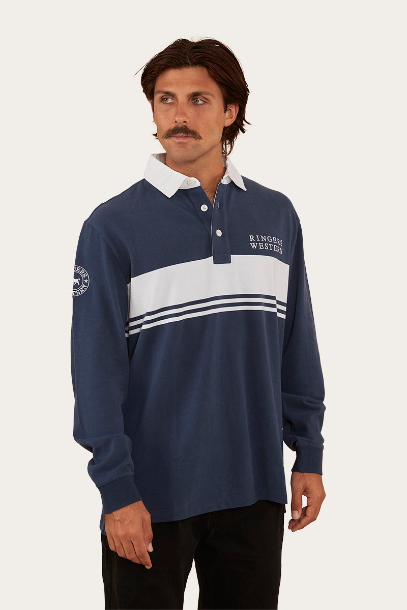 Edmonton Mens Rugby Jersey Navy/White