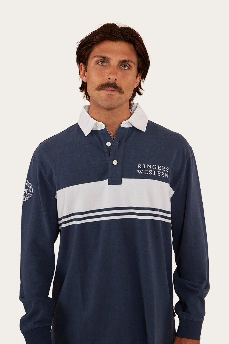 Edmonton Mens Rugby Jersey Navy/White