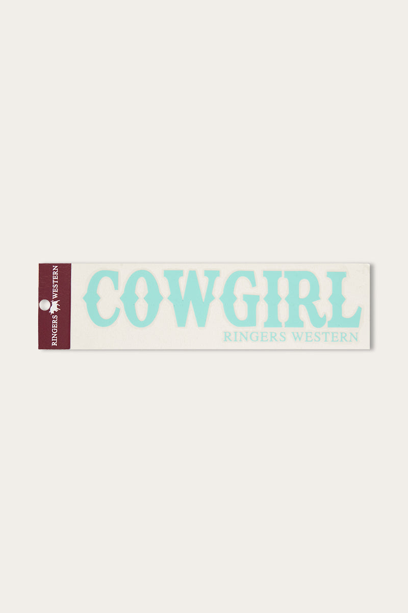 Cowgirl Die Cut Sticker - Mint