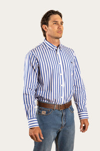Heritage Mens Stripe Dress Shirt - White/Blue