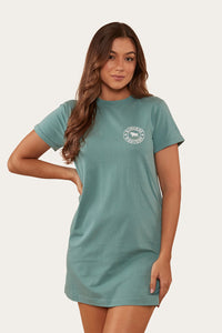 Signature Bull Womens T-Shirt Dress - Sea Green