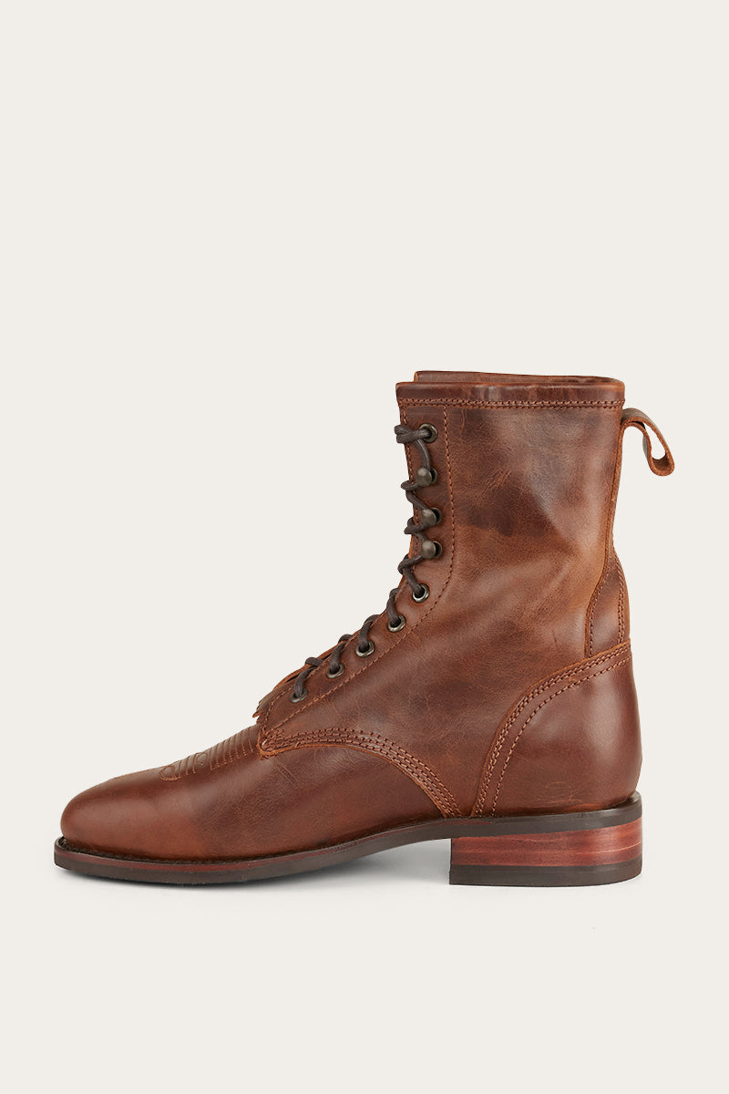 Walcha Womens Lace Up Boot - Burnt Brown