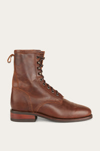 Walcha Womens Lace Up Boot - Burnt Brown