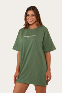Journey Womens T-Shirt Dress - Cactus Green