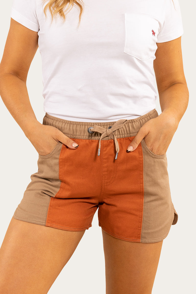 Tora Womens Heavy Weight Ruggers - Tawny Brown/Rust