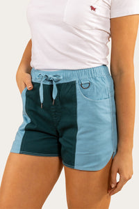 Tora Womens Heavy Weight Ruggers - Arctic Blue/Dark Teal