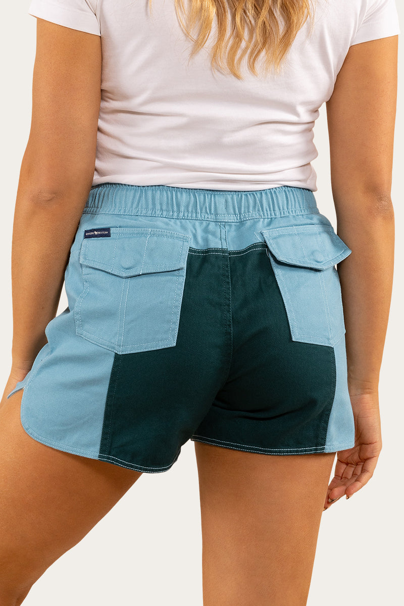 Tora Womens Heavy Weight Ruggers - Arctic Blue/Dark Teal