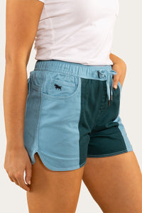 Tora Womens Heavy Weight Ruggers - Arctic Blue/Dark Teal