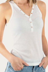Ashley Womens Fitted Tank - Oatmeal