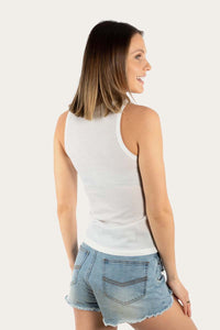 Ashley Womens Fitted Tank - Oatmeal