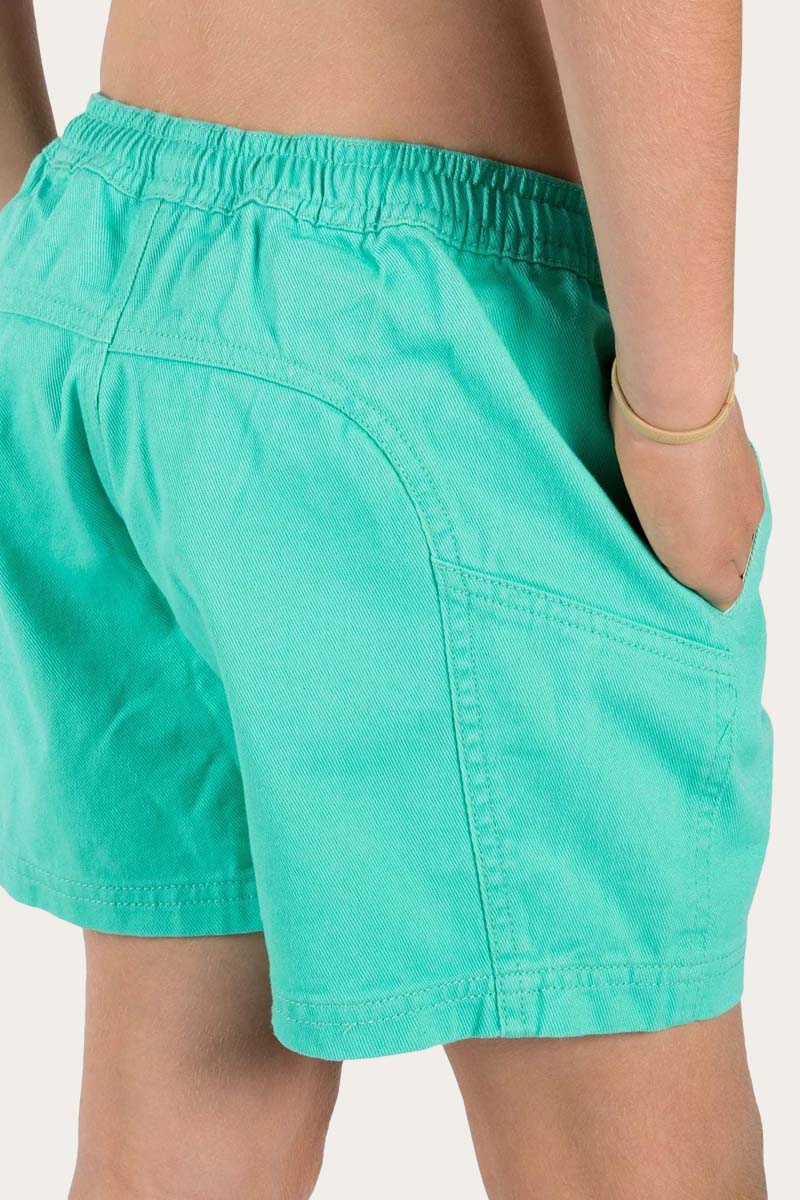 Kids Heavy Weight Ruggers - Mint with Dark Navy