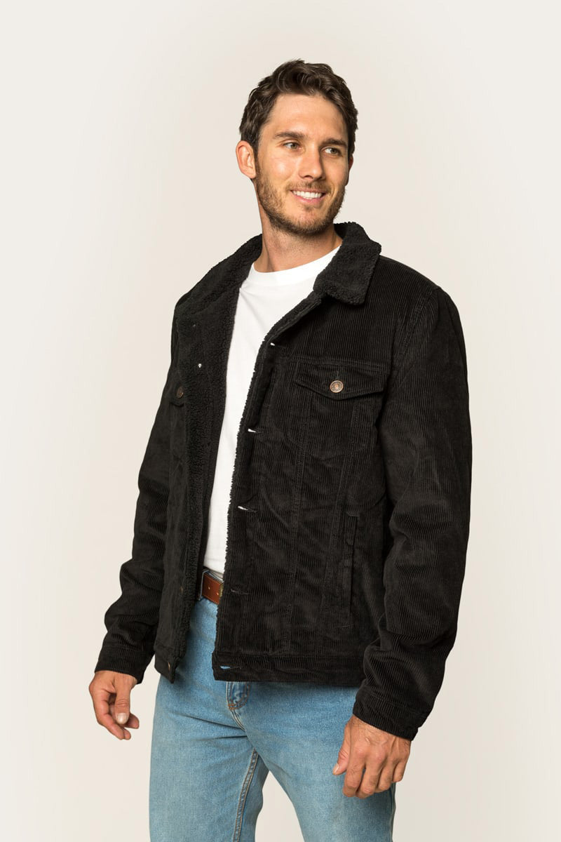 Milawa Mens Corduroy Jacket Black