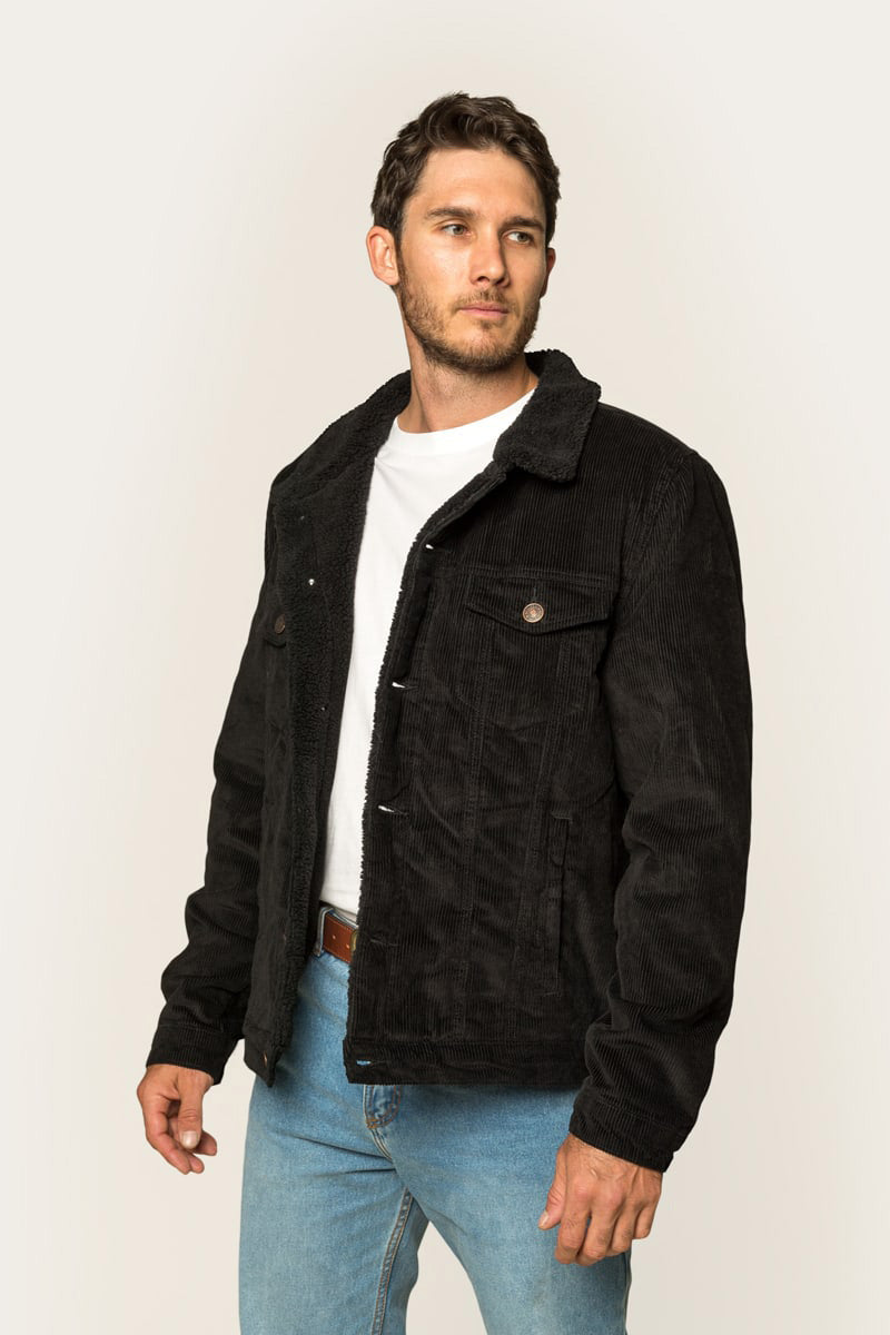 Milawa Mens Corduroy Jacket - Black