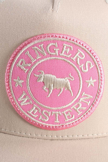 Signature Bull Trucker Cap - Bone/Pink